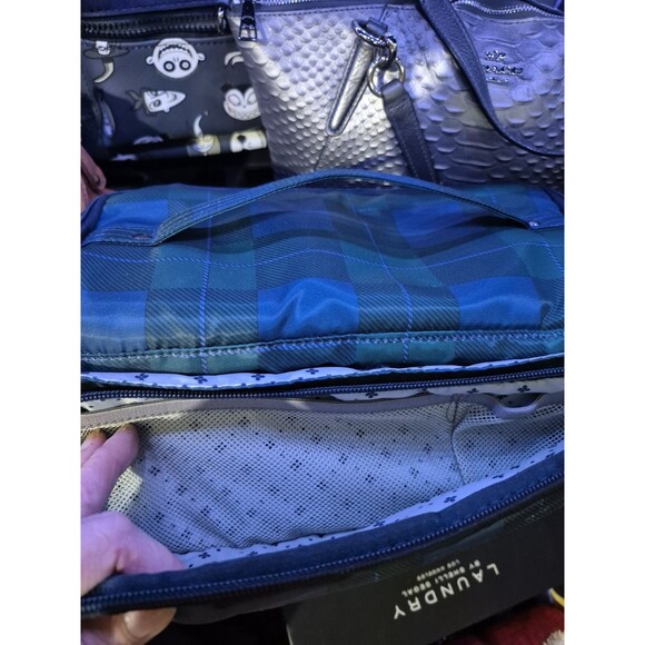 Lug Trolley XL Travel Cosmetic Toiletry Bag Plaid Navy - - Picture 4 of 9